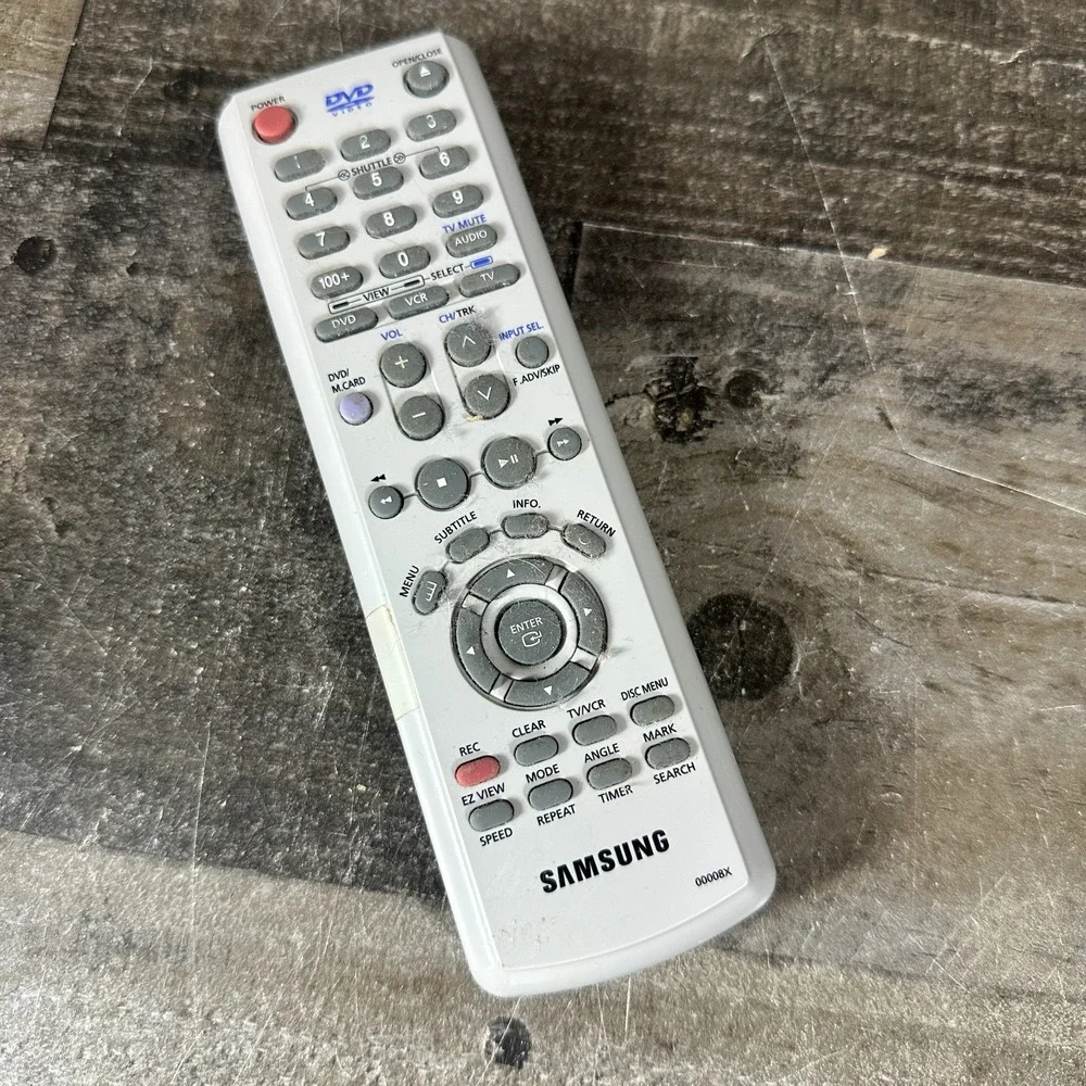 Samsung Remote Control 00008X  For Samsung DVD/VCR DVD- V8600